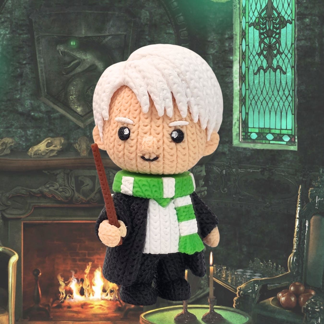 Harry Potter (select character) - Knitted effect figure (made of PVC, not yarn) (10 cm)