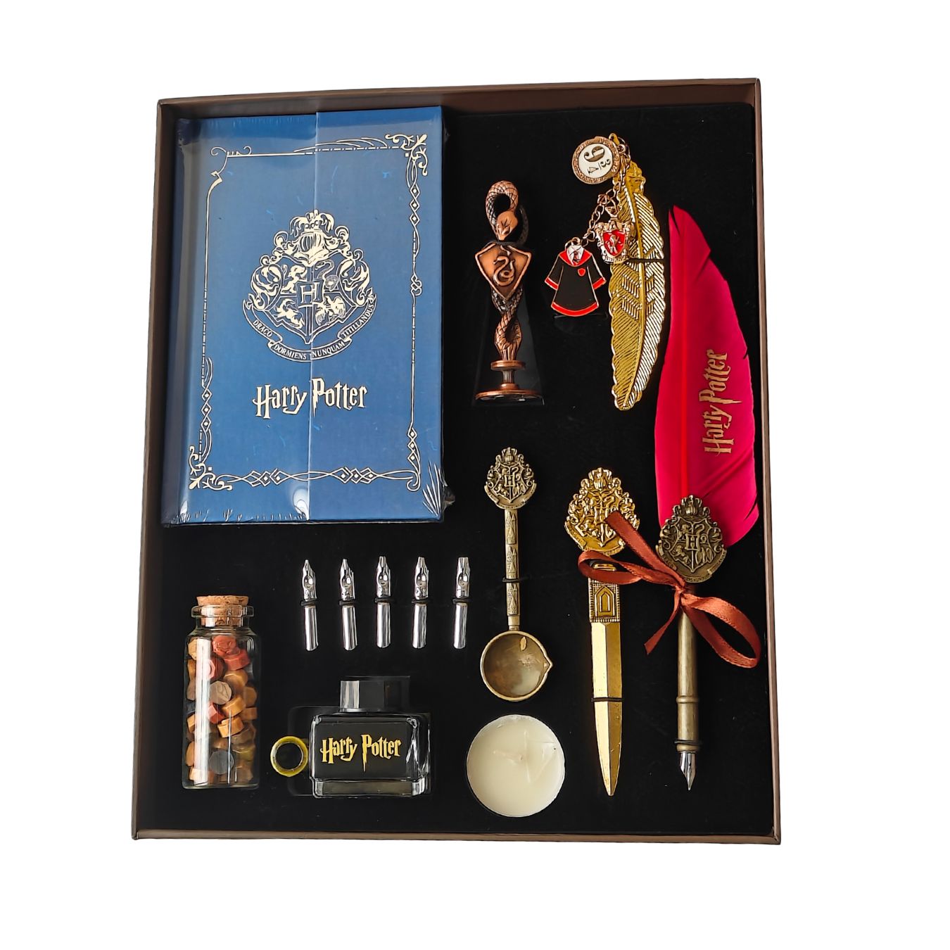 Harry Potter Quill & Wax Seal Luxury Gift Set (Slytherin) (Box size 29 x 24 cm)