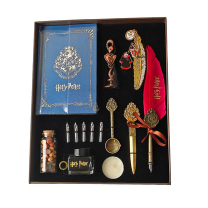 Harry Potter Quill & Wax Seal Luxury Gift Set (Slytherin) (Box size 29 x 24 cm)