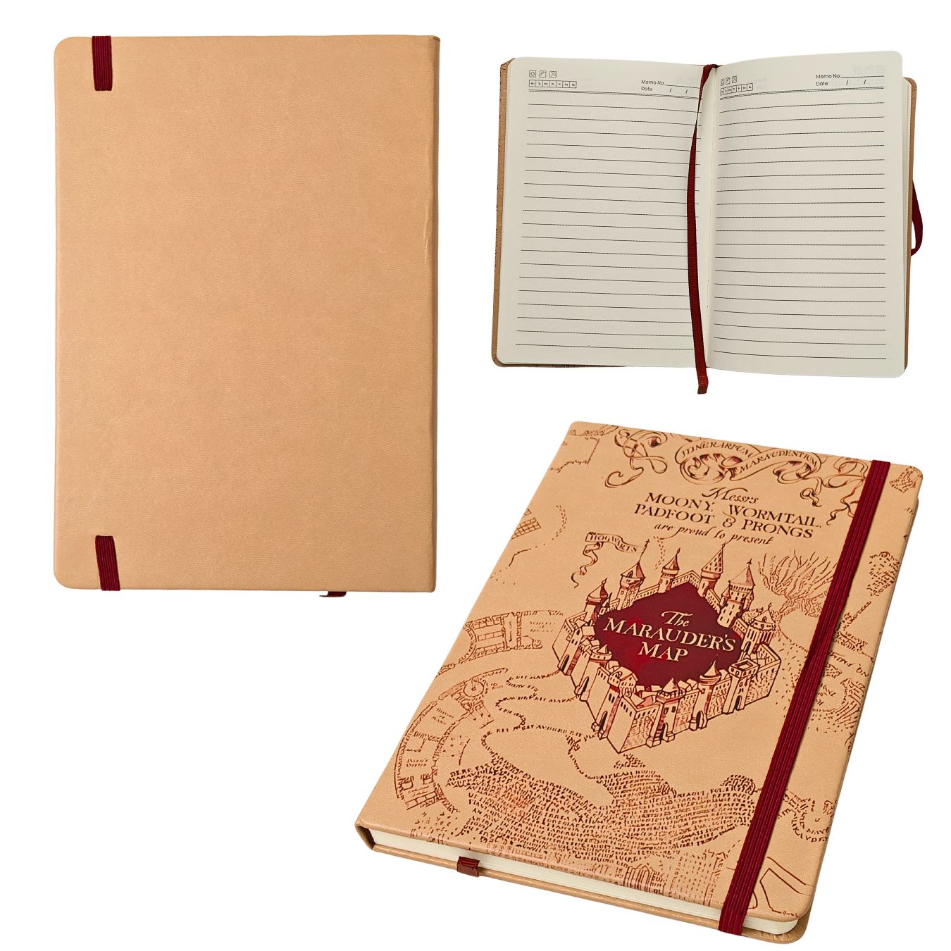 marauders map strap held diary a5 size harry potter