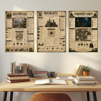 Harry Potter Dark Academia Posters - Set of 3 (13 x 19 inch each) (select from menu)