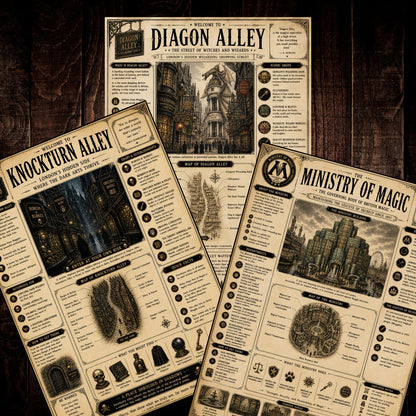 Harry Potter Dark Academia Posters - Set of 3 (13 x 19 inch each) (select from menu)