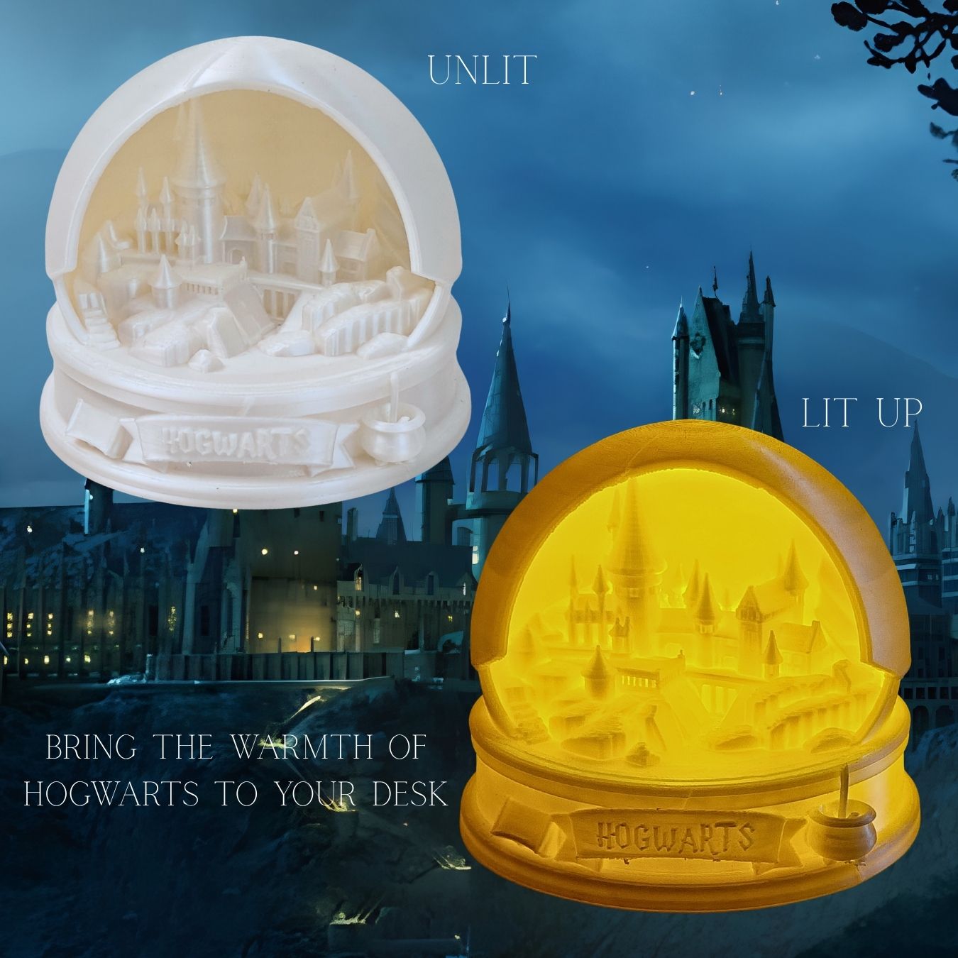 Hogwarts Castle with Night Lamp (9 x 11 x 11 cm)