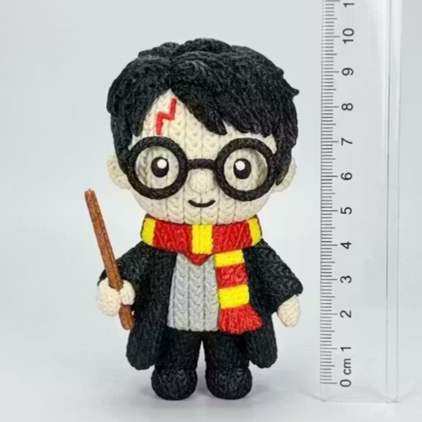 3d printed crochet knit style inspired harry potter figure 10 cm