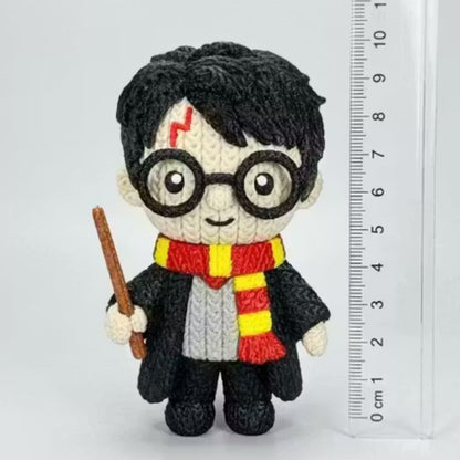 3d printed crochet knit style inspired harry potter figure 10 cm