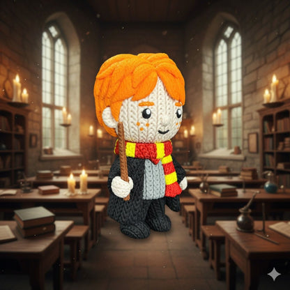 Harry Potter (select character) - Knitted effect figure (made of PVC, not yarn) (10 cm)