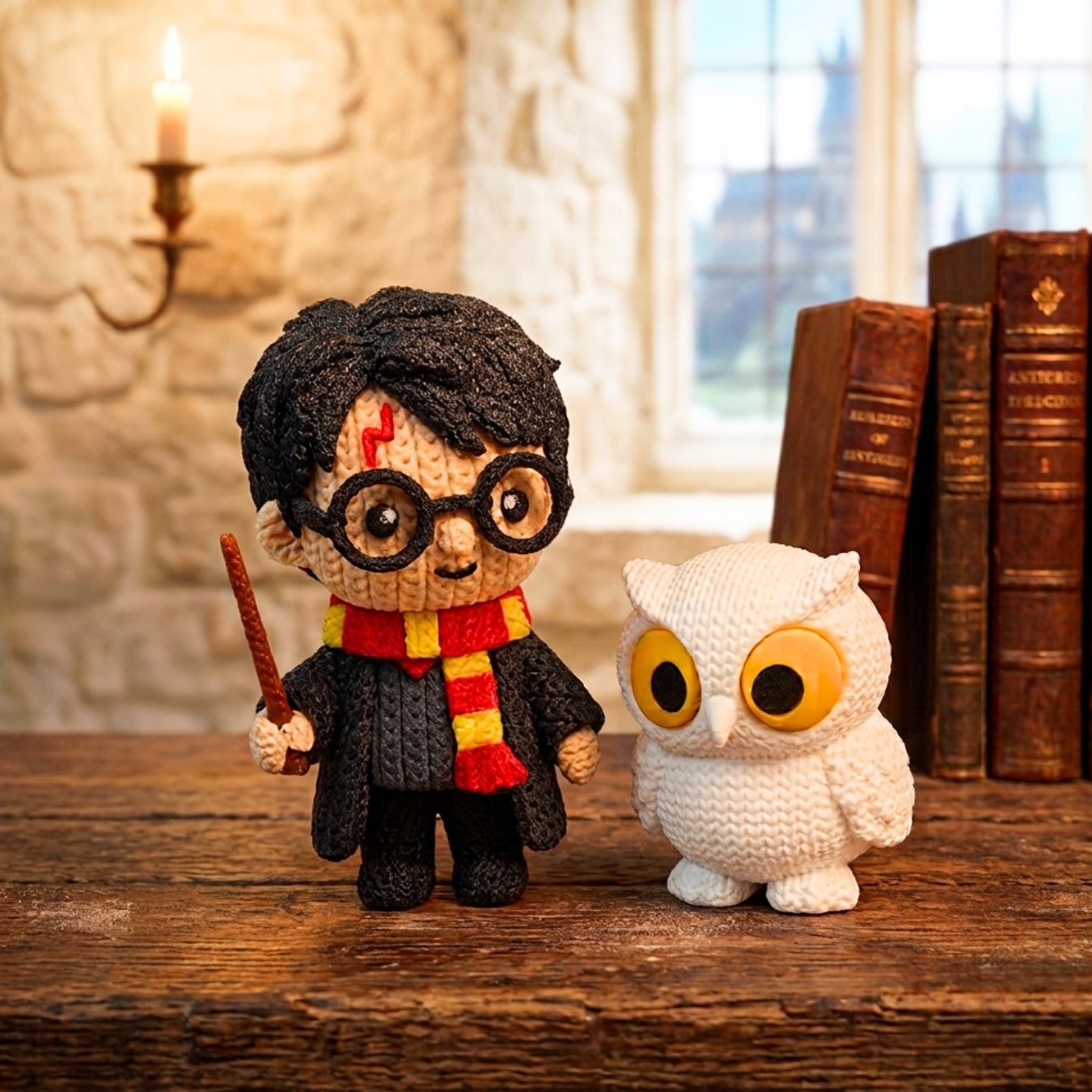 Harry Potter & Hedwig Knit Look Figure Set of 2 (6 - 10 cm)