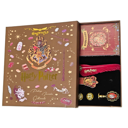 Harry Potter Gift Set (Diary, Pen, Ink Pot, Pen Stand, Calligraphy Nibs, Candles, Wax Seal Kit, Metal Bookmark)
