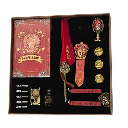Harry Potter Gift Set (Diary, Pen, Ink Pot, Pen Stand, Calligraphy Nibs, Candles, Wax Seal Kit, Metal Bookmark)