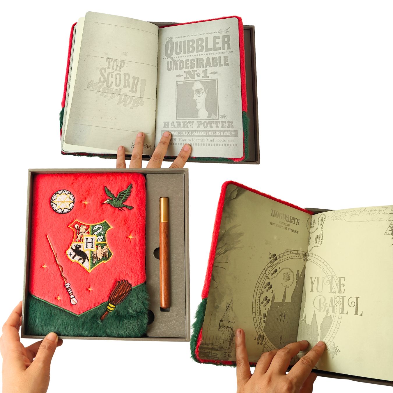 Harry Potter Furry Journal & Pen Gift Set | A1 | (Hogwarts)