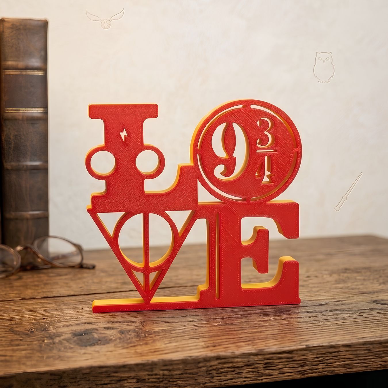 Love Tabletop Logo | Platform 9¾ & Deathly Hallows Edition (13*12*2 cm)
